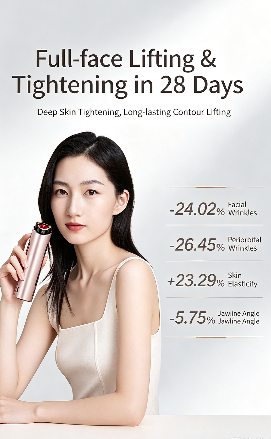 Multi-Frequency RF Facial Beauty Device, Eye & Face Dual Mode Lifting Tightening Machine, Home Anti-Aging Wrinkle Remover Skin Care Tool