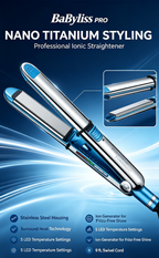 Nano Titanium Salon Hair Straightening Iron, Adjustable Temp Ionic Hair Styling Tool
