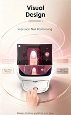 All-in-One Nail Printing & Curing Lamp, 2400DPI High Definition Smart Nail Printer, Commercial Self-service Nail Equipment