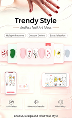 All-in-One Nail Printing & Curing Lamp, 2400DPI High Definition Smart Nail Printer, Commercial Self-service Nail Equipment