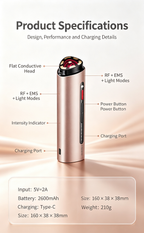 Multi-Frequency RF Facial Beauty Device, Eye & Face Dual Mode Lifting Tightening Machine, Home Anti-Aging Wrinkle Remover Skin Care Tool