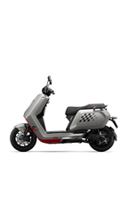 TuTe Silver-Red Flagship High-Power Electric Motorcycle