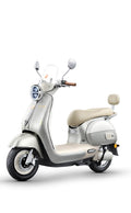 DuDu Italian-style "Light Luxury" Retro Cream-Colored Electric Scooter