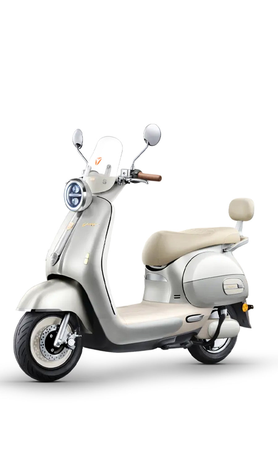 DuDu Italian-style "Light Luxury" Retro Cream-Colored Electric Scooter