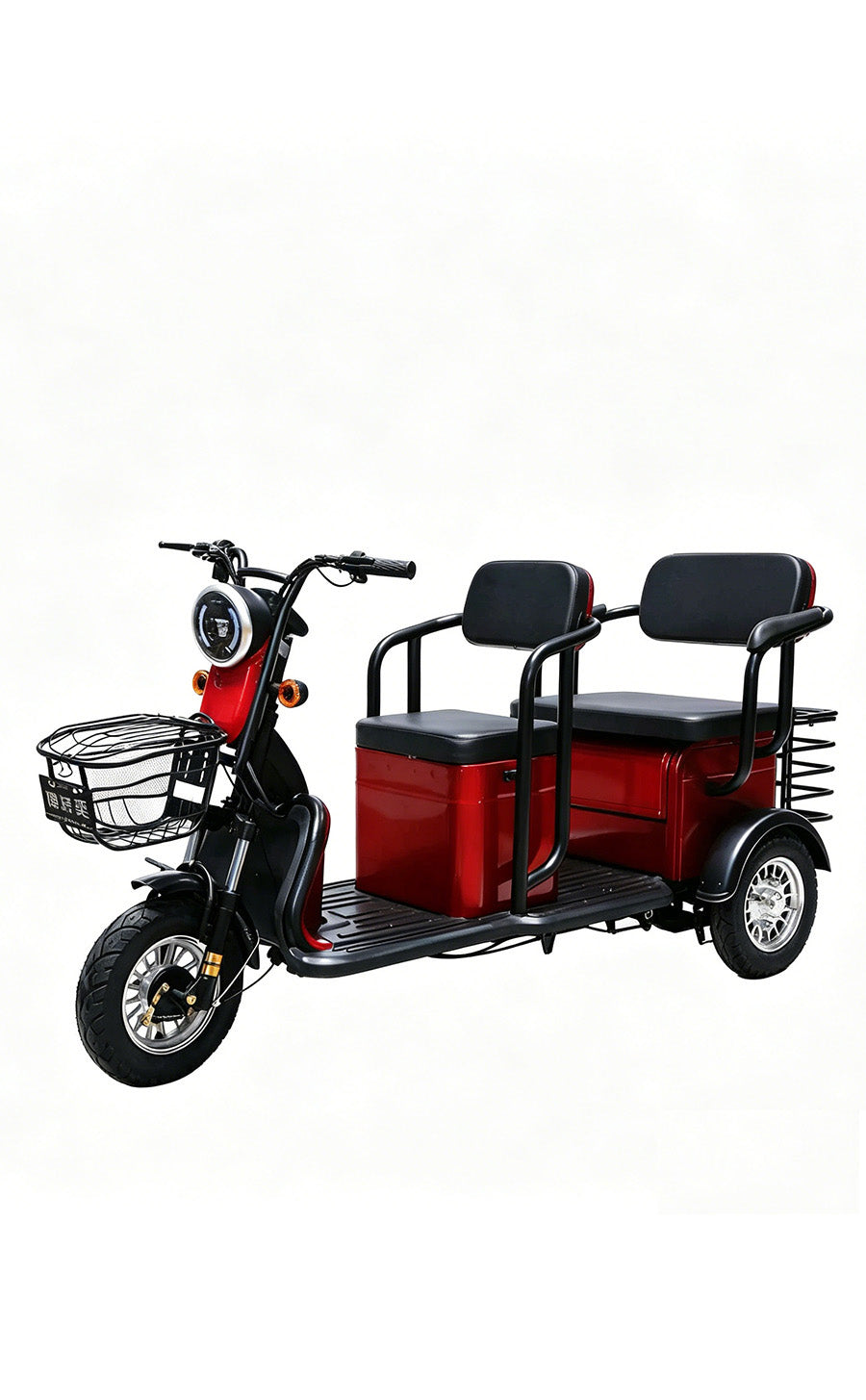 Domo Dual-Purpose Electric Tricycle for Passengers and Cargo