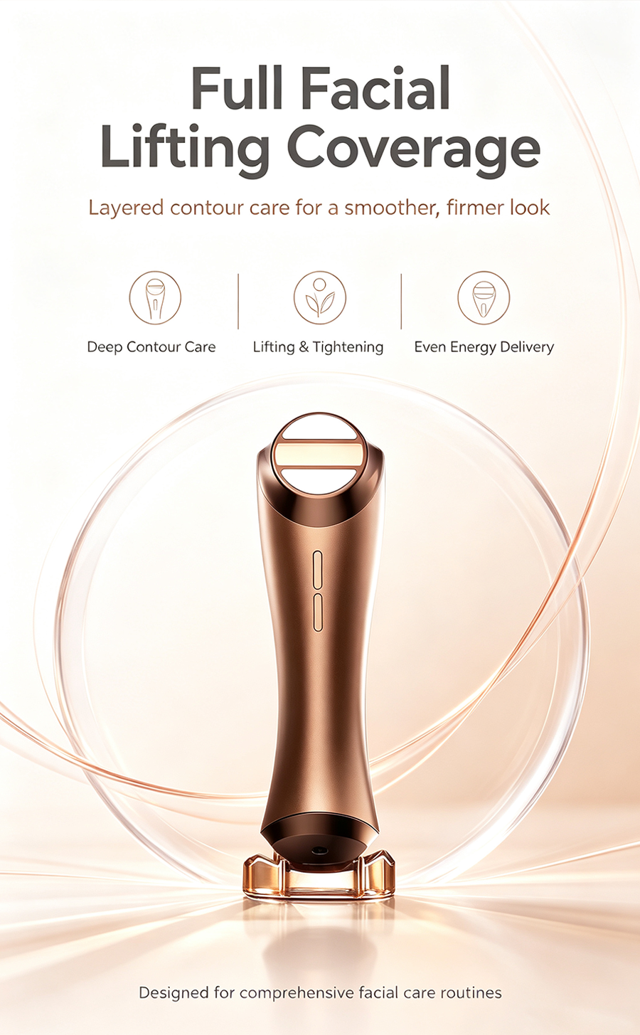DLUS E10 Matrix RF Facial Beauty Device, Home Use Anti-Aging Skin Tightening Lifting Machine, Full-Layer Facial Wrinkle Remover Skincare Tool