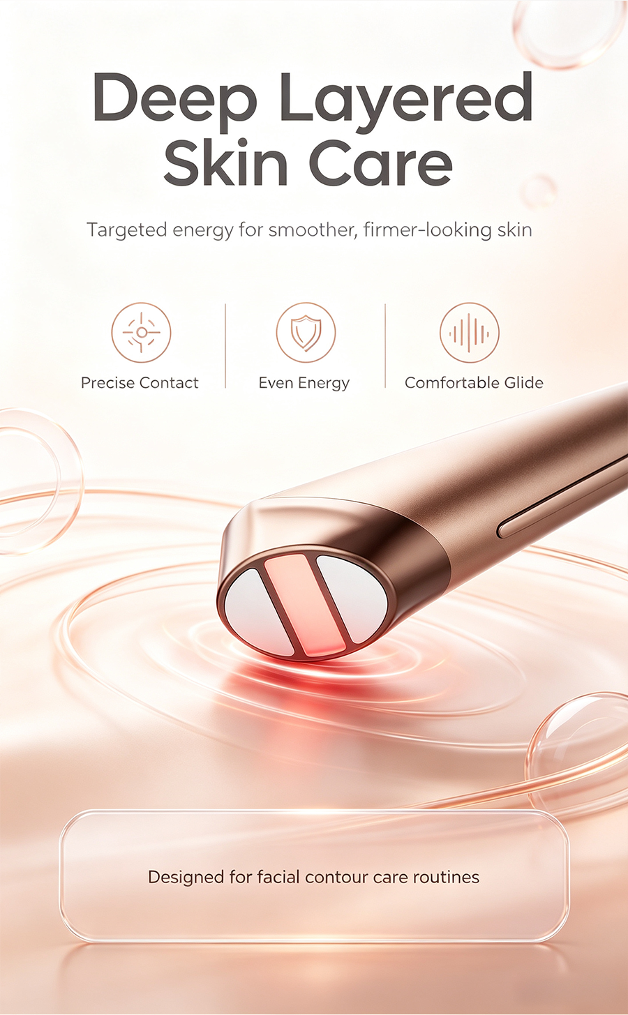 DLUS E10 Matrix RF Facial Beauty Device, Home Use Anti-Aging Skin Tightening Lifting Machine, Full-Layer Facial Wrinkle Remover Skincare Tool