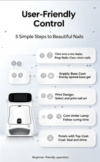 NA03 Smart Nail Art Printer, Print & Cure 2-in-1 Automatic Nail Painting Machine, DIY Home & Salon Commercial Nail Printer