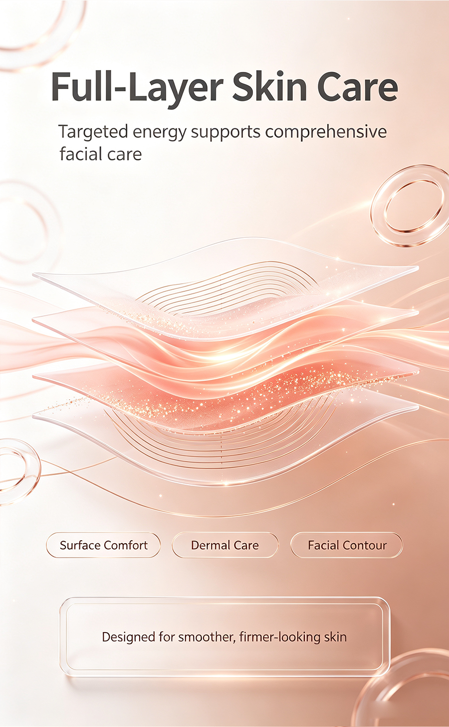 DLUS E10 Matrix RF Facial Beauty Device, Home Use Anti-Aging Skin Tightening Lifting Machine, Full-Layer Facial Wrinkle Remover Skincare Tool