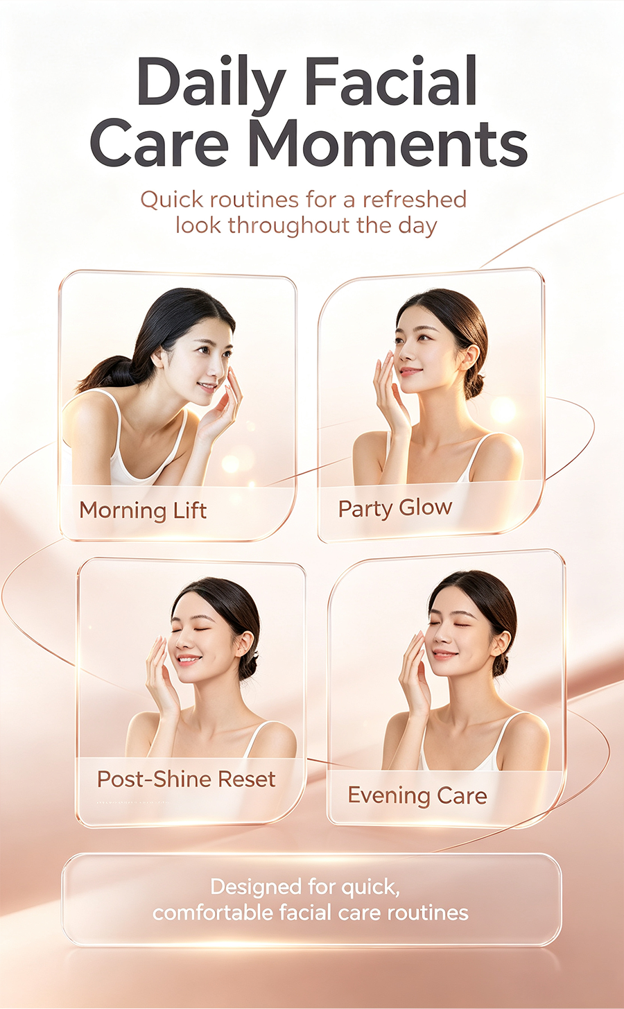 DLUS E10 Matrix RF Facial Beauty Device, Home Use Anti-Aging Skin Tightening Lifting Machine, Full-Layer Facial Wrinkle Remover Skincare Tool