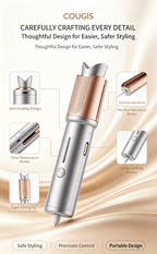 Wireless Automatic Rotating Hair Curler, Moisturizing Ionic Hair Care Portable Rechargeable Wave Curler