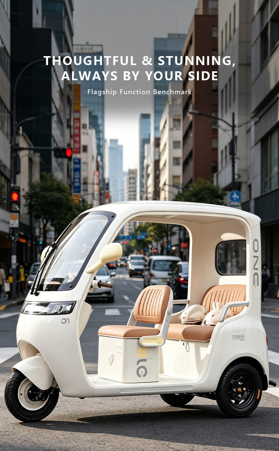 EuRo Enclosed Two-Seater Electric Tricycle