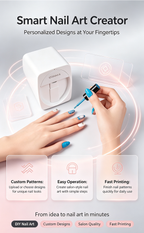O'2NAILS Smart Nail Art Printer | Portable DIY Nail Printing Machine, Mobile Phone Wireless Control, 2400DPI High Precision, Custom Photo Nail Art Maker For Home & Nail Salon