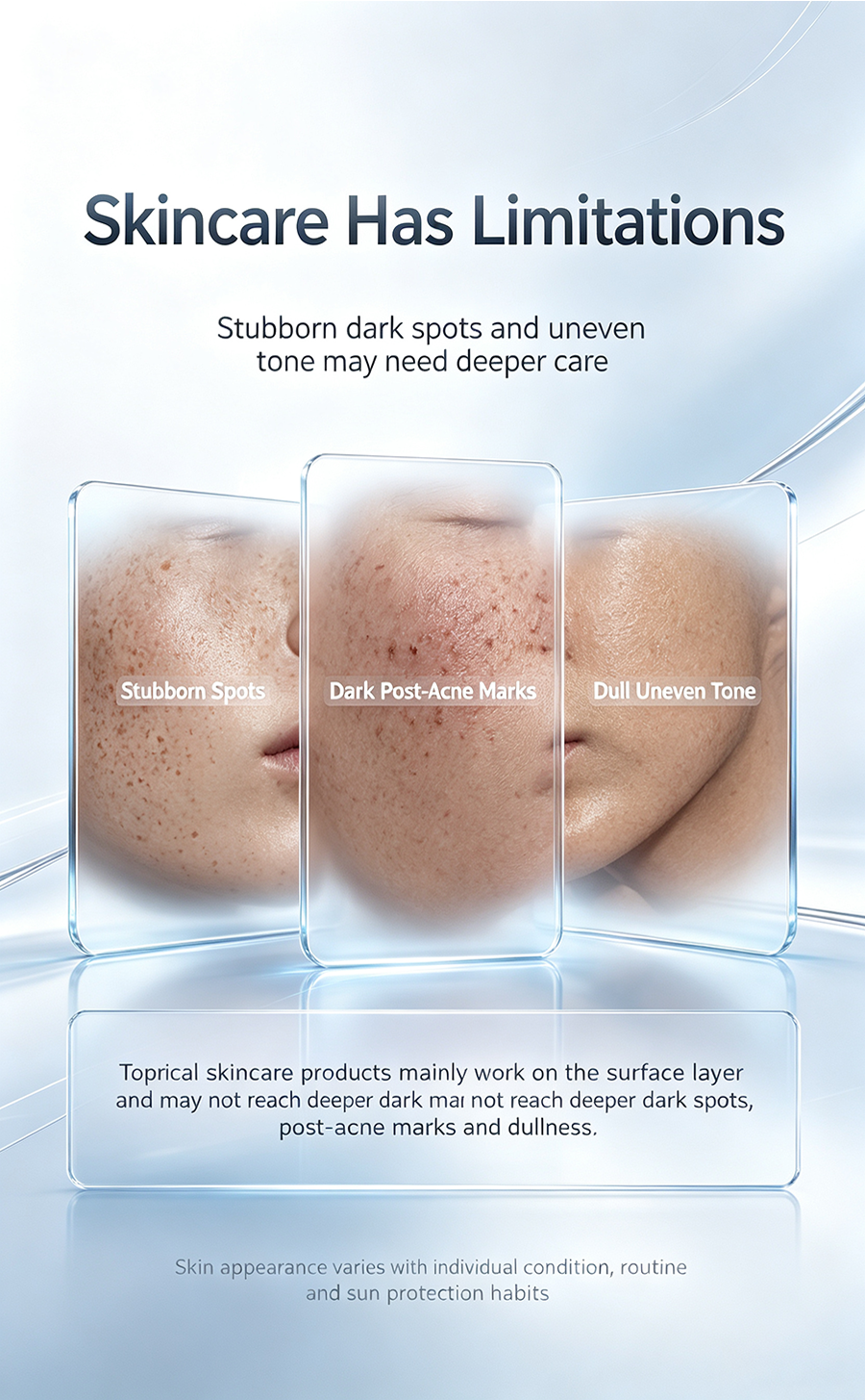 Dual-Band Black Gold Brightening Beauty Device, Sapphire Ice Cooling Facial Machine for Dark Spots, Acne Marks, Redness & Uneven Skin Tone