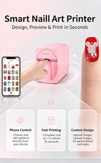 O'2NAILS Smart Nail Art Printer | Portable DIY Nail Printing Machine, Mobile Phone Wireless Control, 2400DPI High Precision, Custom Photo Nail Art Maker For Home & Nail Salon