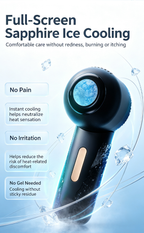 Dual-Band Black Gold Brightening Beauty Device, Sapphire Ice Cooling Facial Machine for Dark Spots, Acne Marks, Redness & Uneven Skin Tone