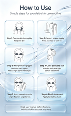 Dual-Band Black Gold Brightening Beauty Device, Sapphire Ice Cooling Facial Machine for Dark Spots, Acne Marks, Redness & Uneven Skin Tone