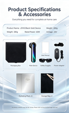 Dual-Band Black Gold Brightening Beauty Device, Sapphire Ice Cooling Facial Machine for Dark Spots, Acne Marks, Redness & Uneven Skin Tone