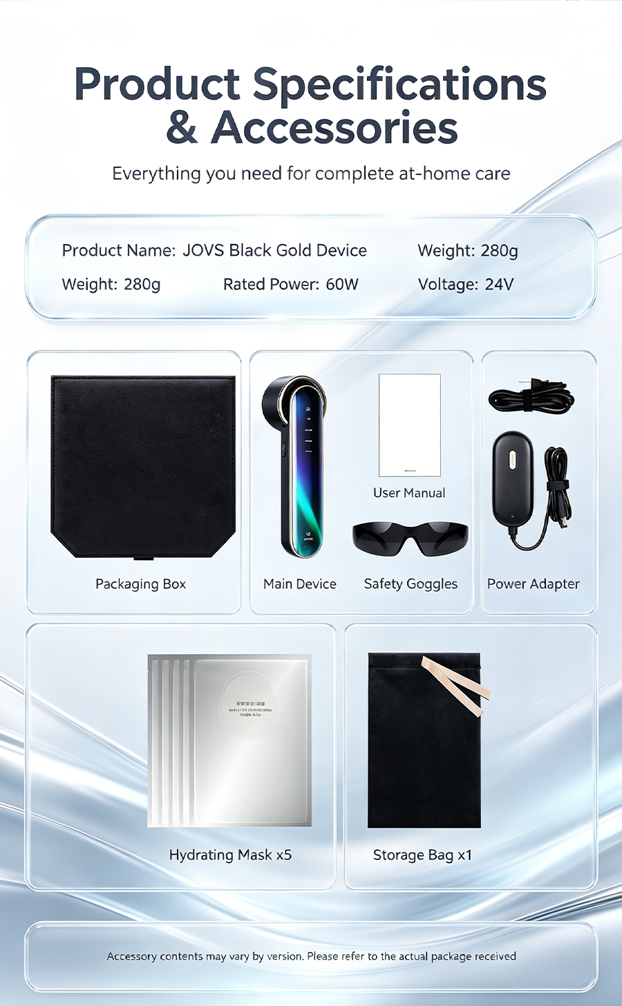 Dual-Band Black Gold Brightening Beauty Device, Sapphire Ice Cooling Facial Machine for Dark Spots, Acne Marks, Redness & Uneven Skin Tone