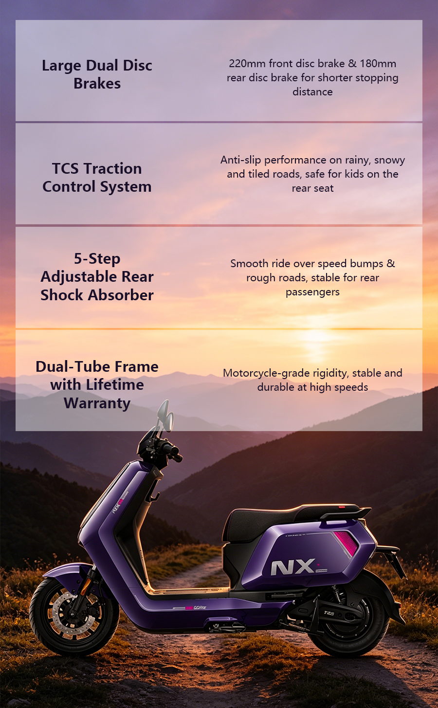 QuHe "Phantom Purple" Flagship High-Power Electric Scooter