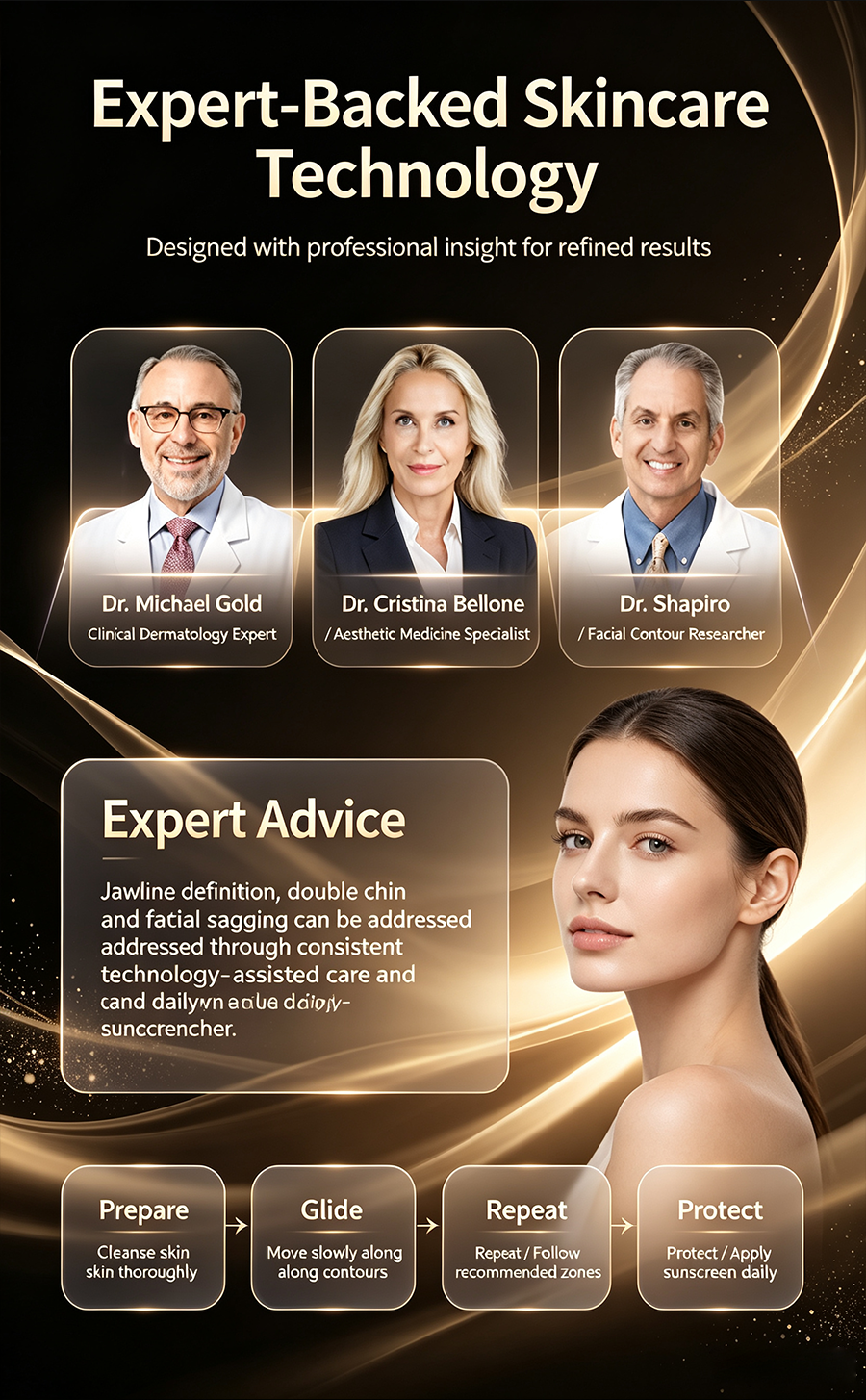 3 Targeted Modes Facial Beauty Machine, Anti-Aging Firming, Fade Fine Lines & Dark Spots Skin Care Device