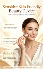 Thermal Ultrasound Facial Beauty Device, EMS Microcurrent Lifting Machine, Face & Neck Anti-Aging Skin Tightening Tool for Sensitive Skin
