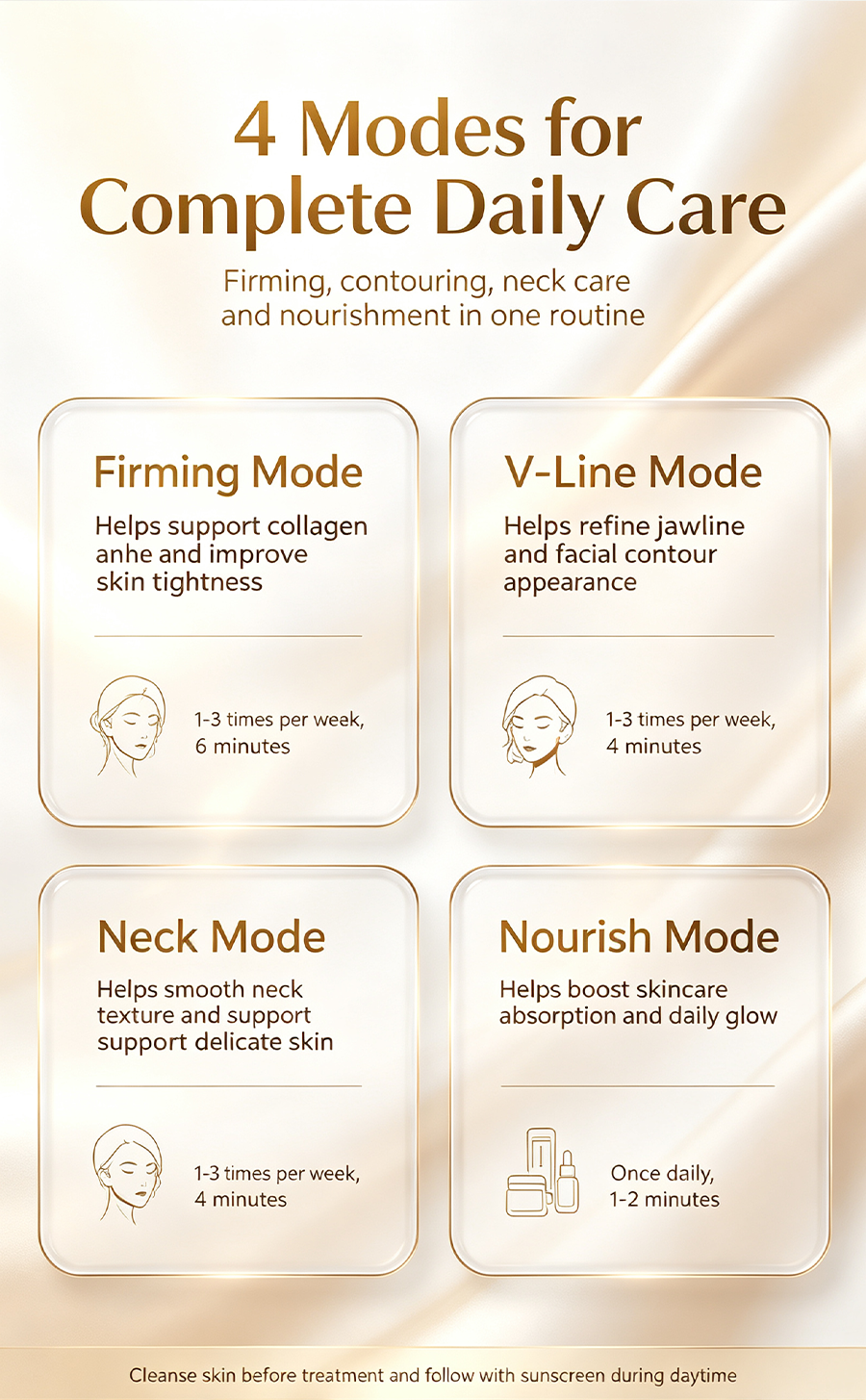 Thermal Ultrasound Facial Beauty Device, EMS Microcurrent Lifting Machine, Face & Neck Anti-Aging Skin Tightening Tool for Sensitive Skin