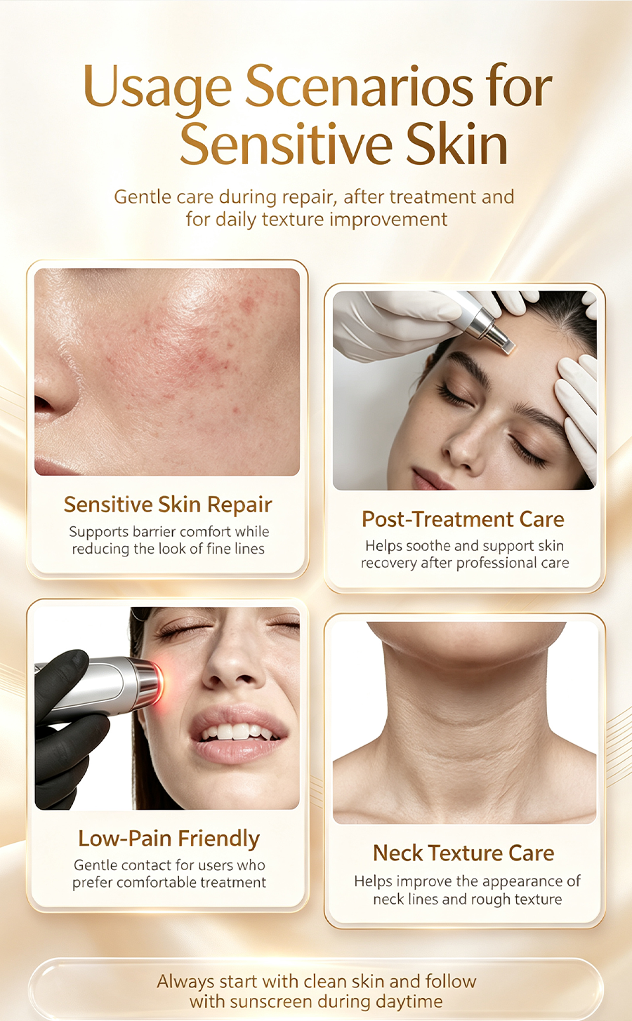 Thermal Ultrasound Facial Beauty Device, EMS Microcurrent Lifting Machine, Face & Neck Anti-Aging Skin Tightening Tool for Sensitive Skin