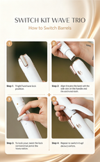 3-in-1 Interchangeable Curling Wand Set | 1",1¼",1½" Barrels,9 Heat Settings Ceramic Hair Curler