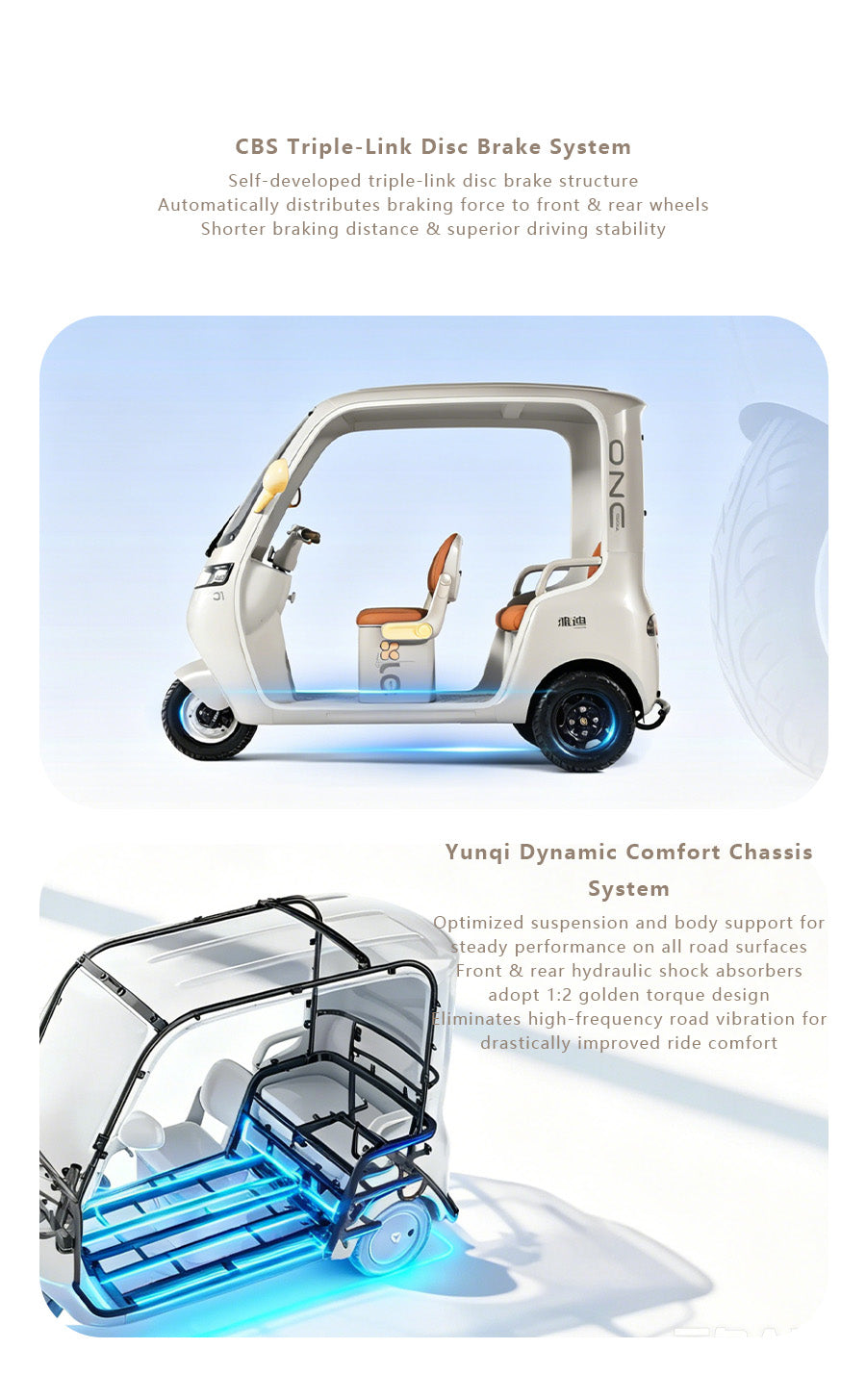 EuRo Enclosed Two-Seater Electric Tricycle