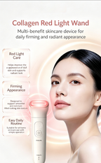 Philips Collagen Red Light Wand, 630nm Red Light & 940nm Near-Infrared Facial Device, Home Use Anti-Aging Firming Skin Tightening Wrinkle Removal Skincare Wand