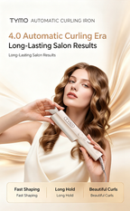 TYMO 5th Generation Automatic Curling Iron, 110mm Extended Heating Barrel, Anti-Tangle Auto Hair Curler, Long-Lasting Styling Hair Curling Wand for Beginners