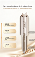 TYMO 5th Generation Automatic Curling Iron, 110mm Extended Heating Barrel, Anti-Tangle Auto Hair Curler, Long-Lasting Styling Hair Curling Wand for Beginners