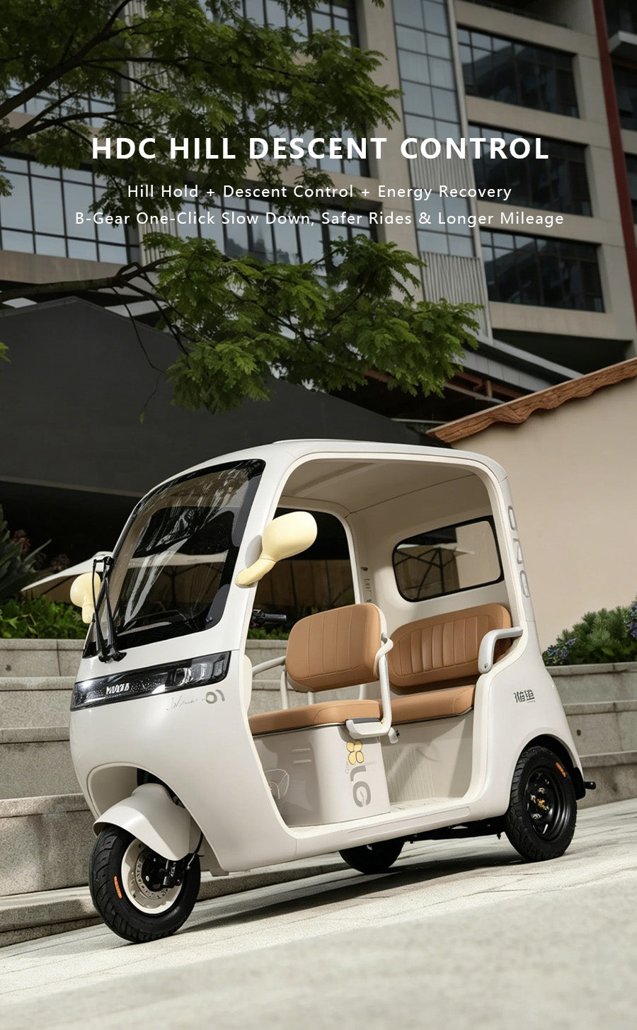 EuRo Enclosed Two-Seater Electric Tricycle