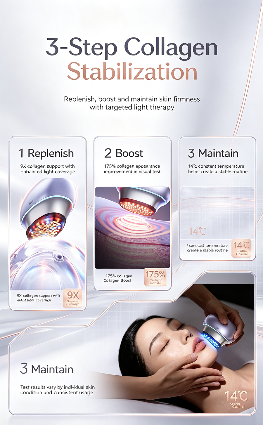 Home Multi-Effect Facial Beauty Device | Haier C30 Photon Rejuvenation EMS Lifting Collagen Boost Pore Minimizing Anti-Aging Instrument