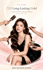 Ukey Beauty 36mm Negative Ion Curling Iron, Korean Water Wave Large Curls Hair Curler, Hair Care Curling Wand with Multi-Temp Settings Long Lasting Hairstyle