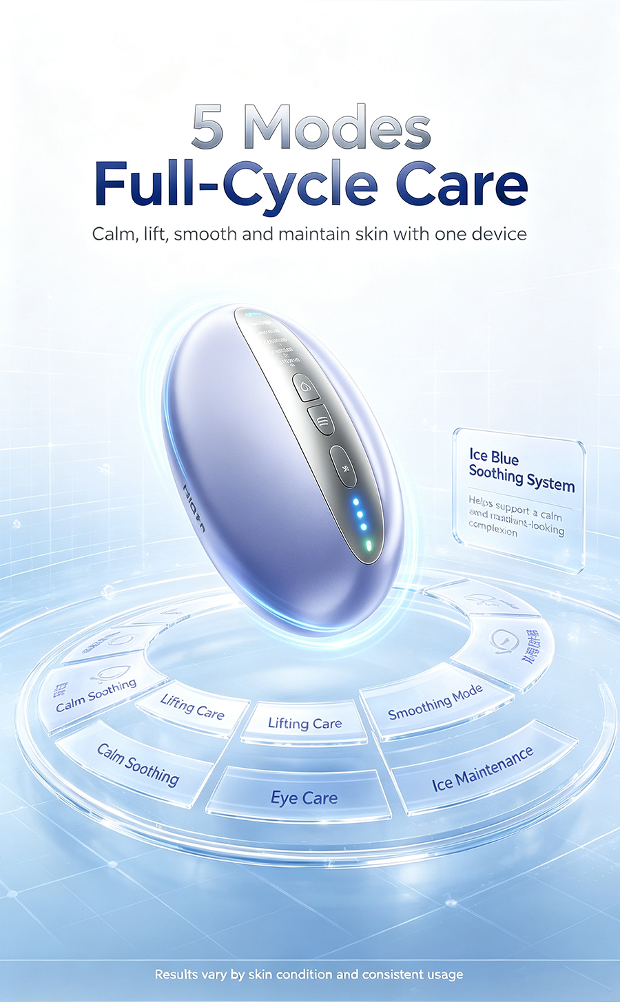 Home Multi-Effect Facial Beauty Device | Haier C30 Photon Rejuvenation EMS Lifting Collagen Boost Pore Minimizing Anti-Aging Instrument