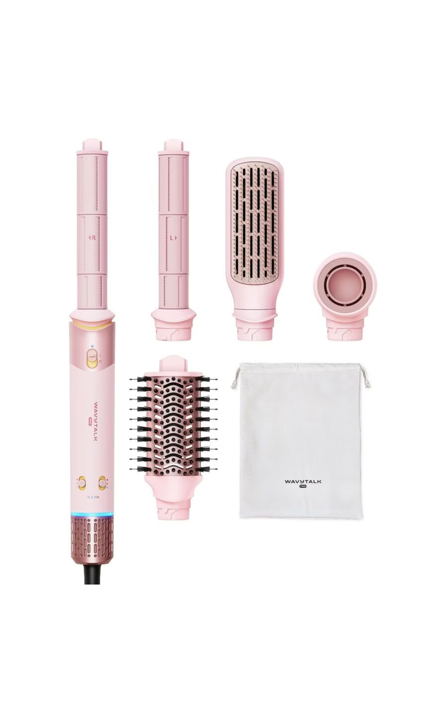 WAVYTALK Airshape Pro AirGrip Auto Curling System, 4 Attachments Hair Dryer & Styling Wand Kit
