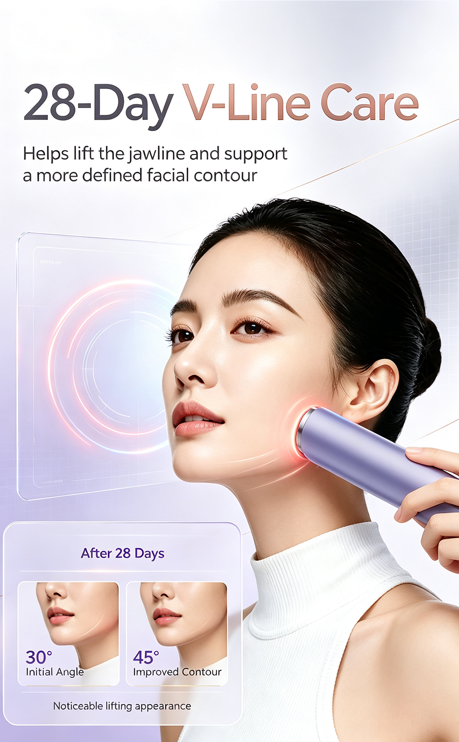 Multi-Effect Home RF Beauty Device, Lifting Firming Anti-Aging Skin Import Facial Massager