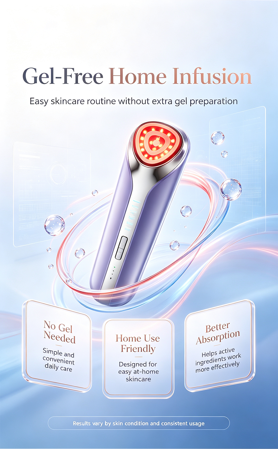 Multi-Effect Home RF Beauty Device, Lifting Firming Anti-Aging Skin Import Facial Massager