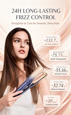 ASHMORE Mist Hair Straightener Curler 2 in 1, Red Light Hair Care Flat Iron, Nano Titanium Fast Heating Hair Styling Tool Anti-Frizz 24H Long Lasting Straightening Curling Iron
