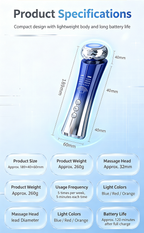 Home Facial SPA Multifunctional Skin Care Instrument, Pore Cleansing Serum Infusion Anti-Aging Facial Massager