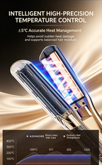 Hair Care Straightening Curling Iron with Peptide Mist Repair, Anti-Frizz Hair Flat Iron
