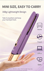 Cordless Portable Hair Straightener Curling Iron 2 in 1, 3 Temp Adjustable Mini Travel Hair Styling Tool for Dating Office Travel
