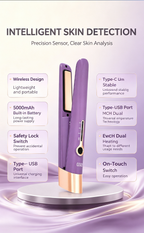 Cordless Portable Hair Straightener Curling Iron 2 in 1, 3 Temp Adjustable Mini Travel Hair Styling Tool for Dating Office Travel