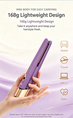 Cordless Portable Hair Straightener Curling Iron 2 in 1, 3 Temp Adjustable Mini Travel Hair Styling Tool for Dating Office Travel