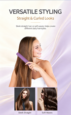 Cordless Portable Hair Straightener Curling Iron 2 in 1, 3 Temp Adjustable Mini Travel Hair Styling Tool for Dating Office Travel