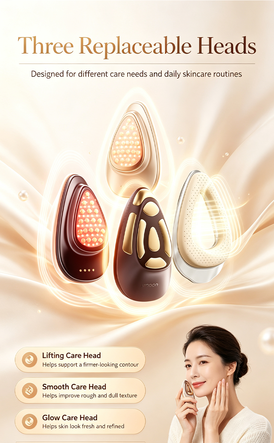 Golden Sculpt RF Facial Device, Multi-Mode Anti-Aging Home Facial Care Instrument