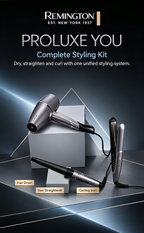 Remington ProLuxe Conical Curling Iron Set, Diamond Ceramic Hair Curler with Memory Temperature Control & Interchangeable Barrels