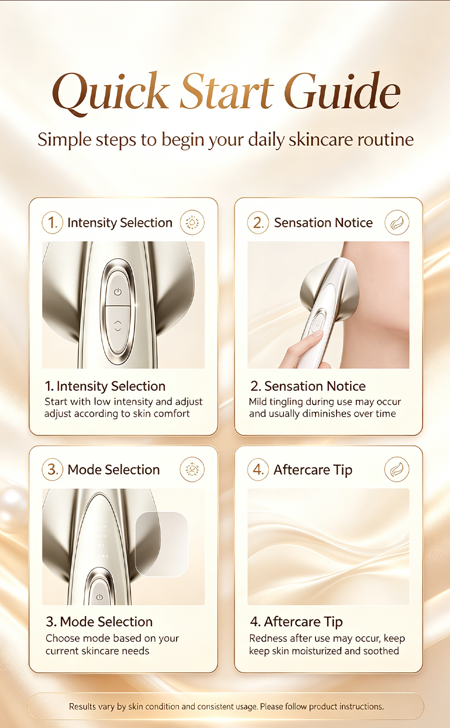 Golden Sculpt RF Facial Device, Multi-Mode Anti-Aging Home Facial Care Instrument